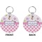 Princess & Diamond Print Circle Keychain (Front + Back)