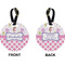 Princess & Diamond Print Circle Luggage Tag (Front + Back)