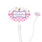 Princess & Diamond Print 7" Oval Plastic Stir Sticks - Clear (Personalized)