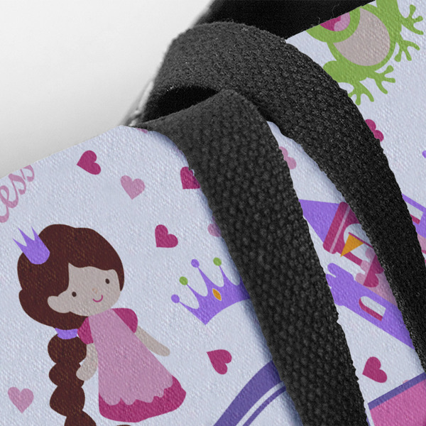 Princess & Diamond Print Closeup of Tote w/Black Handles