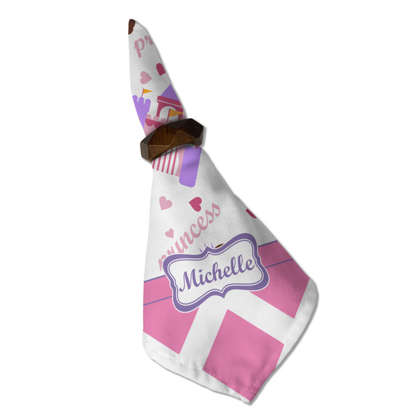 Princess & Diamond Print Cloth Napkins - Personalized Dinner (Folded in Ring) (MAIN)