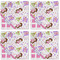 Princess & Diamond Print Cloth Napkins - Personalized Lunch (APPROVAL) Set of 4