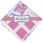Princess & Diamond Print Cloth Cocktail Napkin - Single w/ Name or Text
