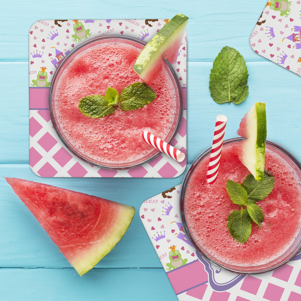 Princess & Diamond Print Coaster Set - LIFESTYLE