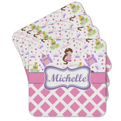 Princess & Diamond Print Cork Coaster - Set of 4 w/ Name or Text
