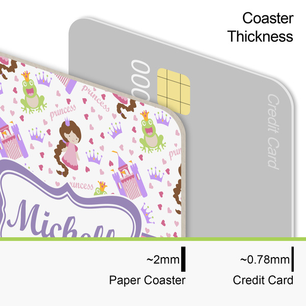 Princess & Diamond Print Coaster Thickness