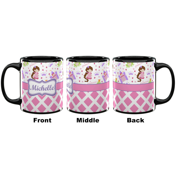 Princess & Diamond Print Coffee Mug - 11 oz - Black APPROVAL