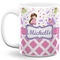 Princess & Diamond Print Coffee Mug - 11 oz - Full- White