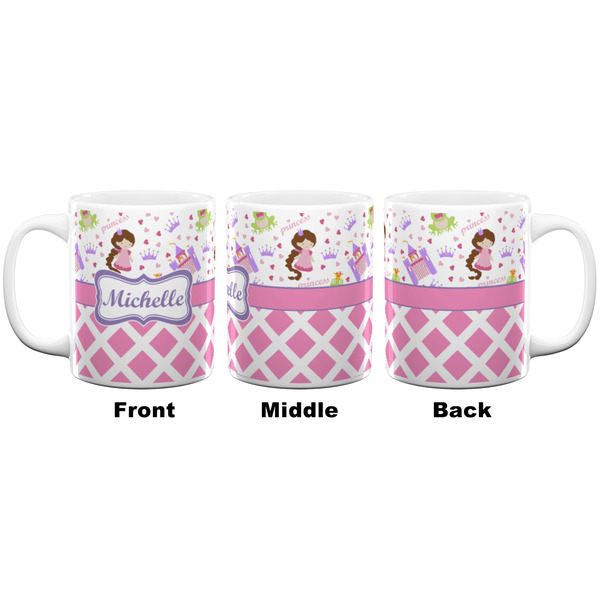 Princess & Diamond Print Coffee Mug - 11 oz - White APPROVAL