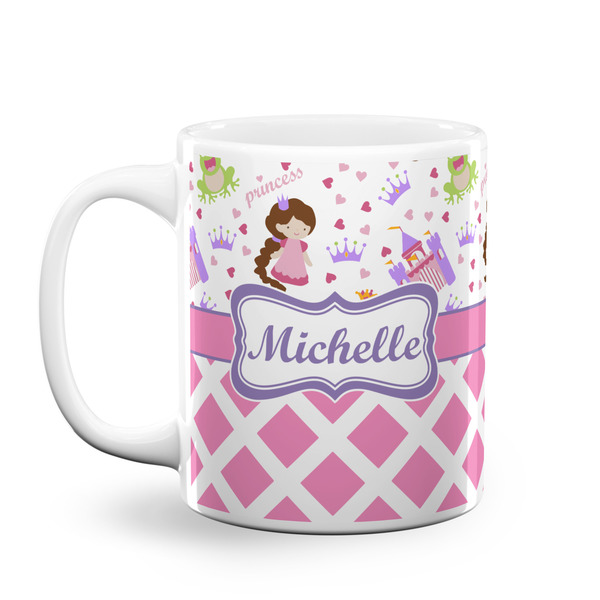 Custom Princess & Diamond Print Coffee Mug (Personalized)