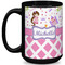 Princess & Diamond Print 15 Oz Coffee Mug - Black (Personalized)