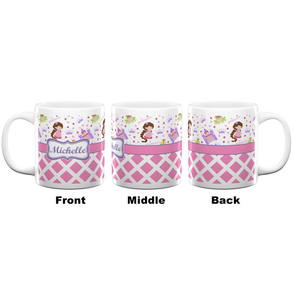 Princess & Diamond Print Coffee Mug - 20 oz - White APPROVAL