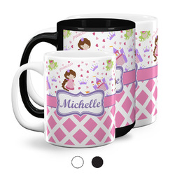 Princess & Diamond Print Coffee Mugs (Personalized)