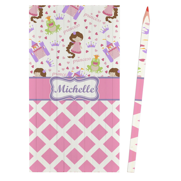 Princess & Diamond Print Colored Pencils - Front View