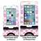 Princess & Diamond Print Compare Phone Stand Sizes - with iPhones