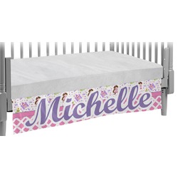Princess & Diamond Print Crib Skirt (Personalized)