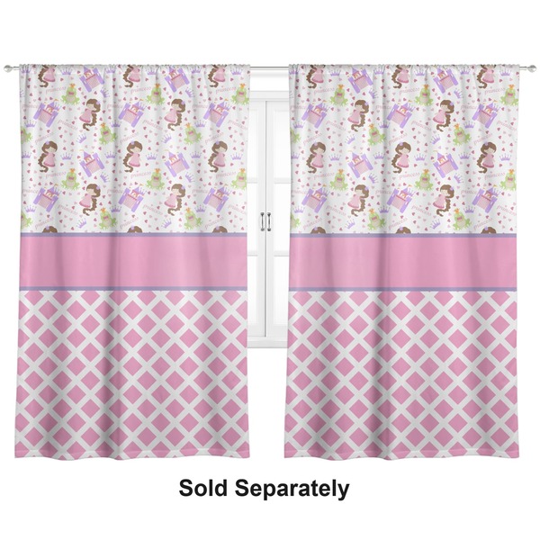 Custom Princess & Diamond Print Curtain Panel - Custom Size