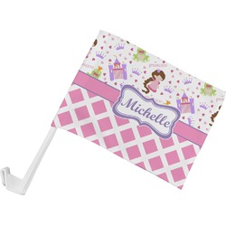 Princess & Diamond Print Car Flag - Small w/ Name or Text