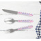 Princess & Diamond Print Cutlery Set - w/ PLATE
