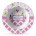 Princess & Diamond Print Plastic Bowl - Microwave Safe - Composite Polymer (Personalized)
