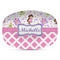Princess & Diamond Print Plastic Platter - Microwave & Oven Safe Composite Polymer (Personalized)