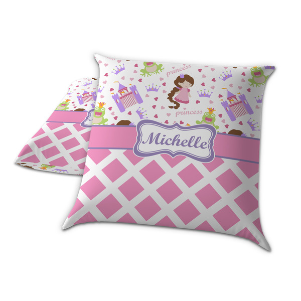 Princess & Diamond Print Decorative Pillow Case - TWO