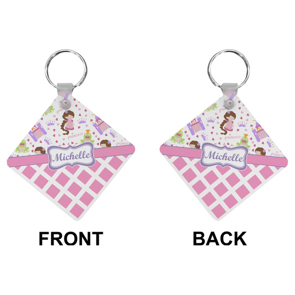 Princess & Diamond Print Diamond Keychain (Front + Back)