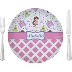 Princess & Diamond Print 10" Glass Lunch / Dinner Plates - Single or Set (Personalized)