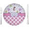 Princess & Diamond Print 10" Glass Lunch / Dinner Plates - Single or Set (Personalized)