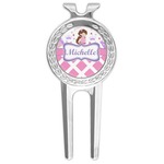 Princess & Diamond Print Golf Divot Tool & Ball Marker (Personalized)