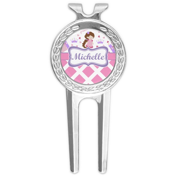 Custom Princess & Diamond Print Golf Divot Tool & Ball Marker (Personalized)