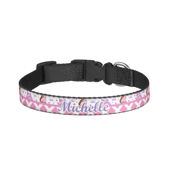 Custom Princess & Diamond Print Dog Collar - Large (Personalized)