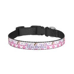 Princess & Diamond Print Dog Collar - Small (Personalized)