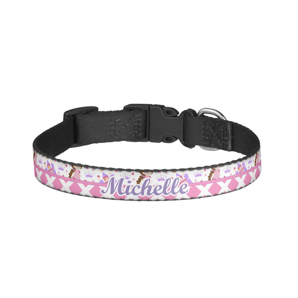 Custom Princess & Diamond Print Dog Collar - Small (Personalized)