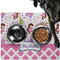 Princess & Diamond Print Dog Food Mat - Large w/ Name or Text