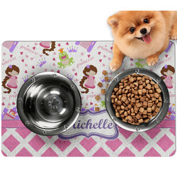 Princess & Diamond Print Dog Food Mat - Small w/ Name or Text