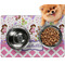 Princess & Diamond Print Dog Food Mat - Small LIFESTYLE