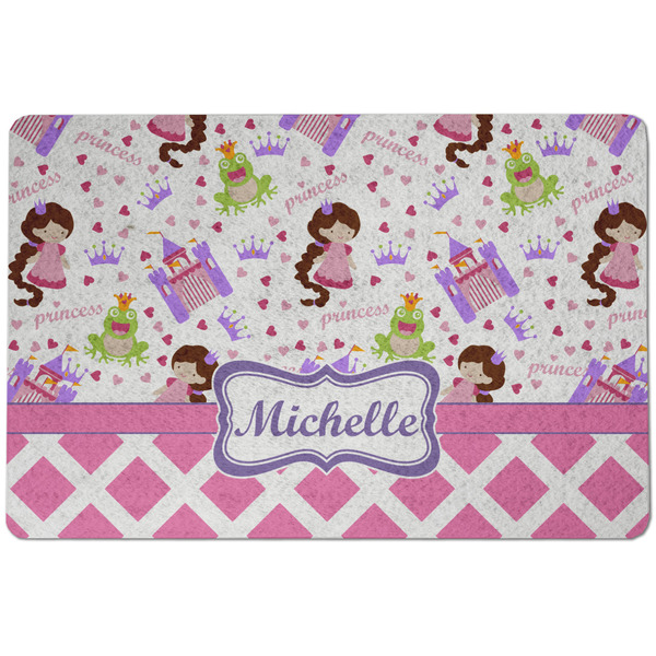 Custom Princess & Diamond Print Dog Food Mat w/ Name or Text