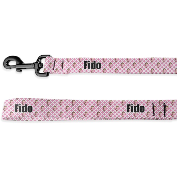 Custom Princess & Diamond Print Deluxe Dog Leash (Personalized)