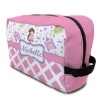 Princess & Diamond Print Toiletry Bag / Dopp Kit (Personalized)