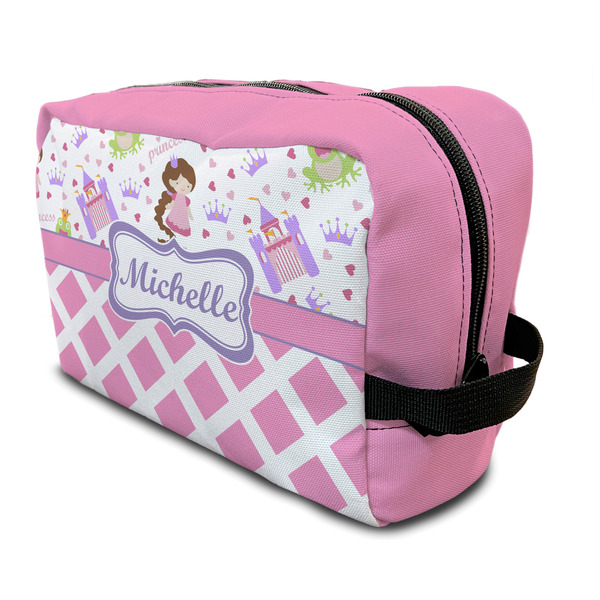 Custom Princess & Diamond Print Toiletry Bag / Dopp Kit (Personalized)