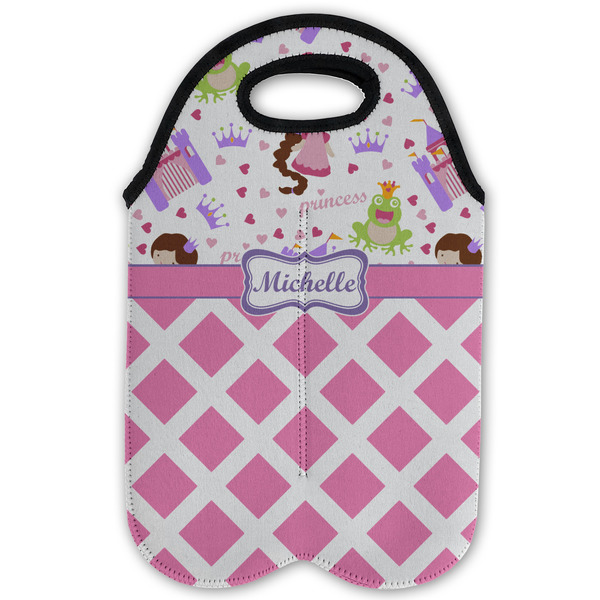 Princess & Diamond Print Double Wine Tote - Flat (new)