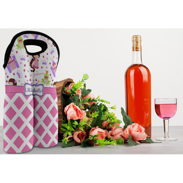 Princess & Diamond Print Double Wine Tote - LIFESTYLE (new)