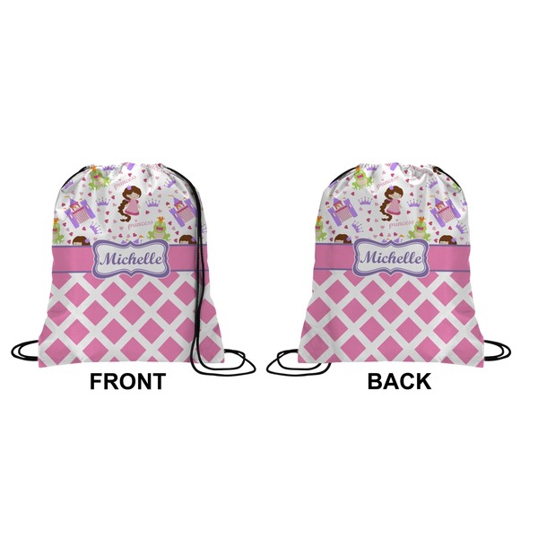 Princess & Diamond Print Drawstring Backpack