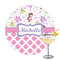 Princess & Diamond Print Printed Drink Topper (Personalized)