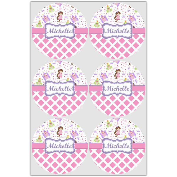 Princess & Diamond Print Drink Topper - XLarge - Set of 6