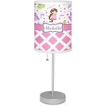 Princess & Diamond Print Lamp with Drum Shade (Personalized)