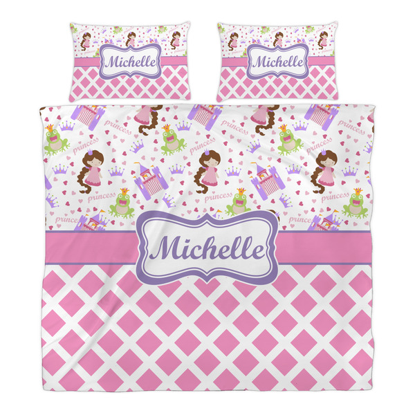 Princess & Diamond Print Duvet Cover Set - King - Alt Approval