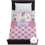 Princess & Diamond Print Duvet Cover - Twin XL (Personalized)