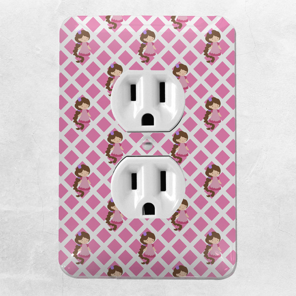 Princess & Diamond Print Electric Outlet Plate - LIFESTYLE
